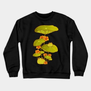 Froggies in a watercress plant Crewneck Sweatshirt